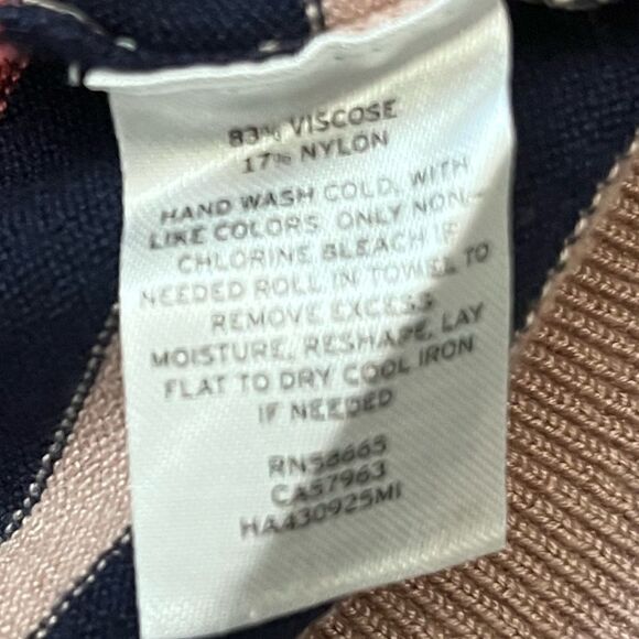 Halogen Striped Crewneck Cardigan  - Picture 10 of 11